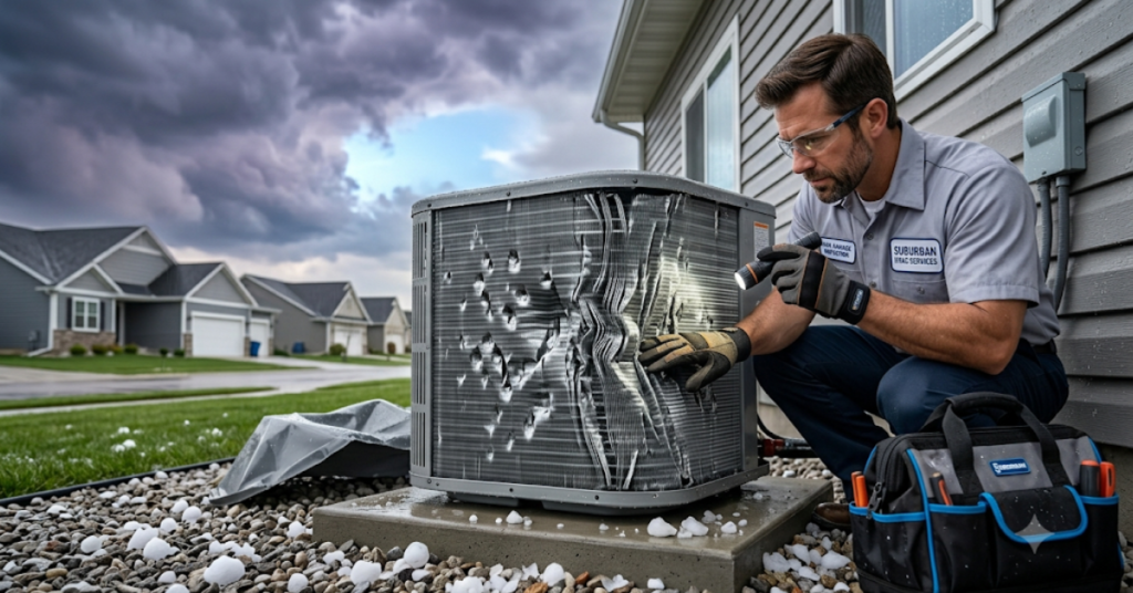 After-Storm Service: What to Do About Hail Damage to Your AC Condenser